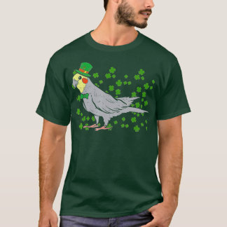 レプレショーンコッカティエルバードクローバーSt patricks dayA Tシャツ