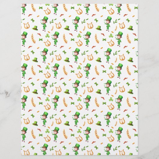 レプレショーンセントパトリックをテーマにしたスクラップブック紙 (正面)