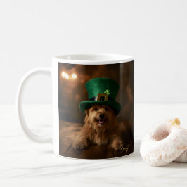 レプレショーンハットの聖パトリックの日犬 コーヒーマグカップ