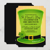 レプレショーンハットサンパトリックスデイパーティの招待状 招待状 (正面/裏面)