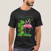 レプレショーンハットフラミンゴシャムロックSt patricks dayB Tシャツ (正面)