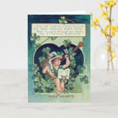 レプレショーンハープシャムロックホーン カード (黄色い花)