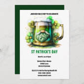 レプレショーンビールtankard shamrock flowers holiday 招待状 (正面/裏面)