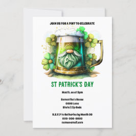 レプレショーンビールtankard shamrock flowers holiday 招待状