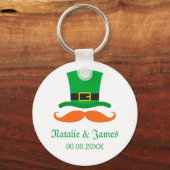 レプレショーンムスタッシュセントパトリックの日結婚式の引き出物 キーホルダー (正面)