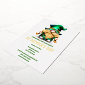 レプレショーン金ゴールドフォイル民俗芸能アイレ小妖精や小人休日 箔招待状 (回転した状態)