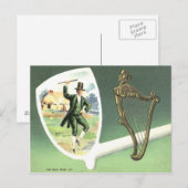 レプレショーン・ハープ・オブ・エリン・クレイ・パイプ・ジグ ポストカード (正面/裏面)