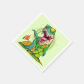 レプレショーンTレックス聖パトリックの日 スタンダードカクテルナプキン (角)