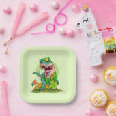 レプレショーンTレックス聖パトリックの日 ペーパープレート (パーティー)