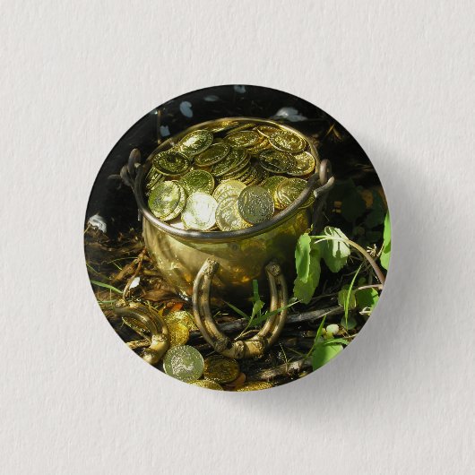 レプレショーーンの金ゴールドポット!ボタン 缶バッジ (正面)