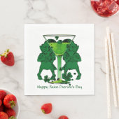 レプレチャウンカクテルシャームロックSt patricks day スタンダードランチョンナプキン (インサイチュ)