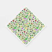 レプレチャウンシャムロックス金ゴールドキノコキスメアイリッシュ スタンダードランチョンナプキン (角)