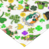 レプレチャウンシャムロックス金ゴールドキノコキスメアイリッシュ テーブルクロス (アングル)