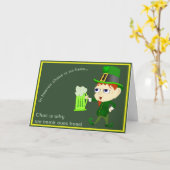 レプレチャウンビールセントパトリックデイカード カード (黄色い花)