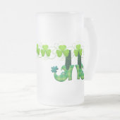 レプレチョーンシューズセントパトリックの日 フロストグラスビールジョッキ (正面右)