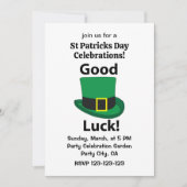 レプレチョーンハットグッドラックSt patricks day 招待状 (正面)