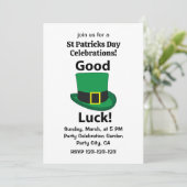 レプレチョーンハットグッドラックSt patricks day 招待状 (スタンド正面)