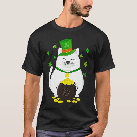レプレチョーン・キャット・St patricks day・グラフィック Tシャツ (正面)