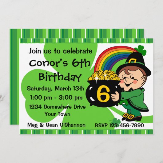 レプレ信じチャウンスの誕生日パーティーの招待 招待状 (正面/裏面)