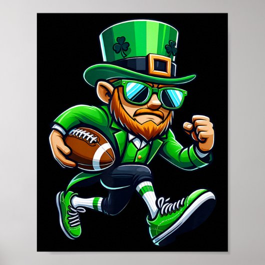レプレ遊チョーンのサッカーSt patricks dayスポーツ ポスター (正面)
