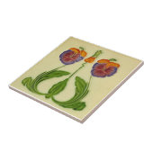 レプロアンティークアールヌーボーフローラパンジー タイル (側面)