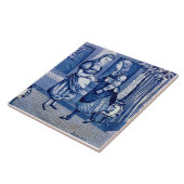 レプロアンティークウェッジウッドブルー1月カレンダー タイル (側面)