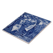 レプロアンティークウェッジウッドブルー5月カレンダー タイル (側面)