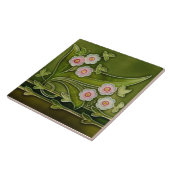 レプロアンティークタベリンピンクフローラグリーン タイル (側面)