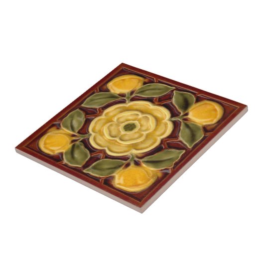 レプロアンティークフェイクレリーフ、 浮き彫りチューダーバラマジョリカ タイル (側面)