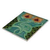 レプロアンティークリチャーズアールヌーボーフローラマジョリカ タイル (側面)