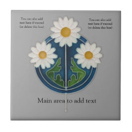 レプロアンティーク様式アールヌーボーデイジー タイル