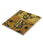 レプロアールヌーボーモダンリトルボーピープスケッチ タイル (側面)