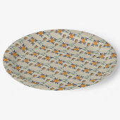 レプロイエロ伝統的ーチューリップデルフトタイル ペーパープレート (アングル)