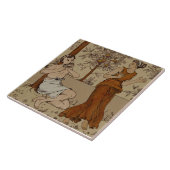 レプロウェッジウッドネオクラシカルオレンジグローブミュージシャン タイル (側面)