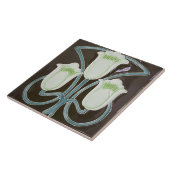 レプロエドワードアールヌーボーブラックチューリップフローラ タイル (側面)