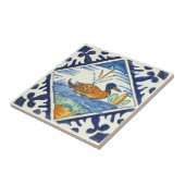レプロカラフルアンティークオランダデルフトダックシーン タイル (側面)