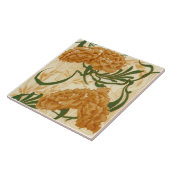 レプロゴージャス1880sミントンピーチグリーンフローラ タイル (側面)