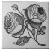 レプロデフトウェアフローラブーケブルーデルフトタイル タイル (正面)