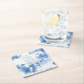 レプロデルフトタイルブルーチノワセリー スクエアペーパーコースター (インサイチュ)