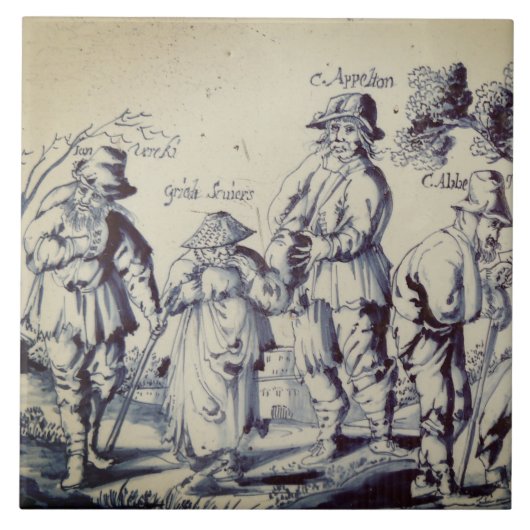 レプロデルフトタイルレグューアンティーク タイル (正面)