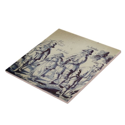 レプロデルフトタイルレグューアンティーク タイル (側面)