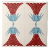 レプロドイツアールヌーボージュゲンドスティルフラワータイル タイル (正面)