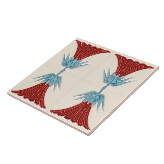 レプロドイツアールヌーボージュゲンドスティルフラワータイル タイル (側面)