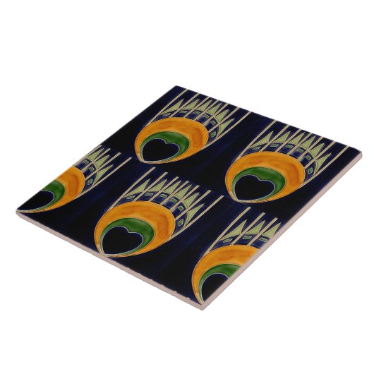 レプロドイツアールヌーボージュゲンドスティルフリーズ縁ど タイル (側面)