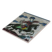 レプロハンド色彩の鮮やかアンティークペルシャスホースマン タイル (側面)