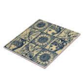 レプロブルー&バフサンフラワーズアンブートレリス タイル (側面)