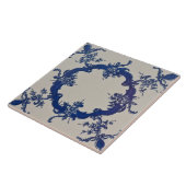 レプロポルトガルブルージオメトリックアズレホスフローラティ タイル (側面)