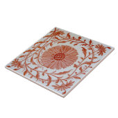 レプロミンビクトリアントンプリントコーラルバラフローラ タイル (側面)