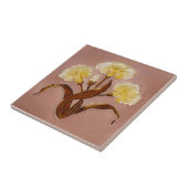 レプロメキンアールヌーボーピンクスカーネーションフローラ タイル (側面)