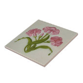 レプロメキンアールヌーボーピンクスカーネーションフローラ タイル (側面)